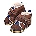 Itaar Fashion Antiskid Baby Toddler Infant Newborn Suede Fleece Magic Tape Trainers Flats Sneakers Shoes for Baby (12(6-12M), Coffee)