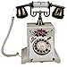 Produktbild YiYi SHOP phoe Europäische Retro-Telefon, Jahrgang Drehscheibe Zifferblatt Antik Festnetz-Telefon, handbemalt Vintage Holz Handwerk Geschenk