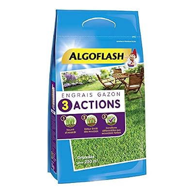 ALGOFLASH Engrais Gazon 3 Actions, Jusqu'à 250 m², 10 kg, ETRIA250