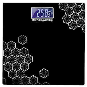 NITYA Electronic Thick Tempered Glass LCD Display Digital Bathroom Scale for Body Health Weighing Scales for Body (Digital Weight Scale)