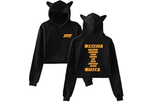 Maisley Sudadera con Capucha Impreso Pullover Moda Encantadora Oreja de Gato Lumbar Sudadera Informal Hongjoong Seonghwa Yunho Yeosang San Mingi Wooyoung Jongho Fans