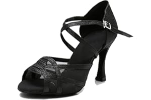 MGM-Joymod Chaussures de danse latine moderne en maille à paillettes pour femme