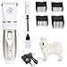 Produktbild Professionelle Hunde Clippers wiederaufladbare schnurlose PET Clippers Kit Pet Grooming Tool für lange Haare und kurze Haare Low Noise Dog Trimmer mit 4 Kämmen