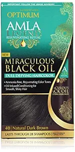 Optimum Care Amla Legend Miraculous Oil Dull Defying Hair Color, Natural Dark Brown