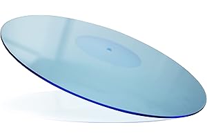 MOBILE PRO SHOP Acryl-Plattenspieler-Matte, Vinyl-Slipmat für 30,5 cm (12 Zoll) LP-Spieler, reduziert Lärm und verbessert die Klangqualität und bietet engere Bass-antistatische Plattenspieler-Matte.