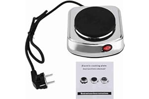 ‎MUMUSUKI 500W Mini-Herd, kleine Herdplatte für Kaffee Tee, Campingkocher, Kochplatte für Küche, Büro oder Camping, EU Plug 220-240V