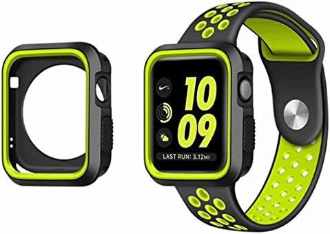 Apple Watch Series 3 Case, Covermason Iwatch Cover Sports Gel Silicone Bumper Protected Case All-Around Ultra-Thin Cover For New Apple Watch 3 42mm (Green)