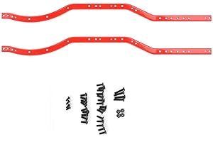 Rotaie telaio telaio Tbest RC, rotaie telaio telaio in acciaio universale accessorio auto RC per AXIAL SCX10 90027 SCX10 II 90046 90047 colore rosso Accessori Per Prestazioni