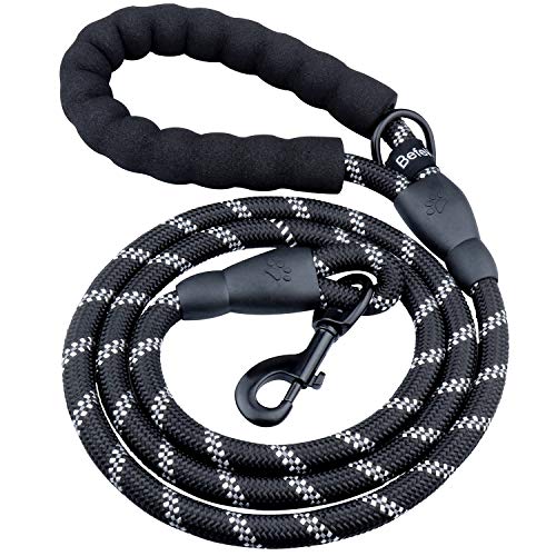 Befekt Gears Guinzaglio per Cani, 1.5m Robusto Guinzaglio per Cani con Comoda Impugnatura Imbottita e Altamente Riflettente Fili, Adattoper Cani di Taglia Media e Grande