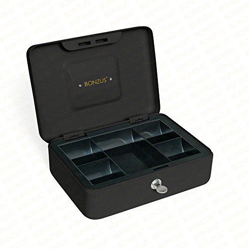 Geldkassette Sparkassette BZ-18 von Bonzus® 250x180x90 mm Kassette (schwarz) - 3