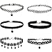 Produktbild HENGSONG 6 Stück Choker Halsketten Set Velvet Halskette Tattoo Halsband, Schwarz