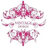 Feines, detailgenaues Motiv Rayher 4501800 Schablone Vintage Design, mit Rakel, DIN A4, 1 Stück