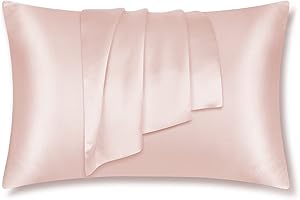 LULUSILK Kissenbezug, 100 % reine Seide, 16 Momme, mit verdecktem Reißverschluss, schont Haut und Haare, 1 Stück 40 x 60 cm Ciruela Clara