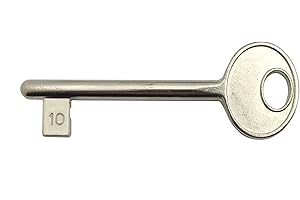 AGB - GAMOBIFER Chiave per SOLO Serrature a Incasso AGB. (CIFRATURA N. 10, Nichelato)