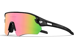 TOREGE Gafas de sol deportivas polarizadas para hombre y mujer, gafas deportivas antivaho protección UV400 para pesca, conducción, golf, ciclismo