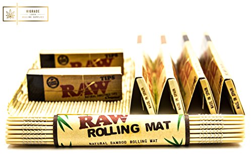 Raw Bamboo Rolling Mat mit 4 Raw Papers und 2 Broschüren von Raw Rolling Tips - 6