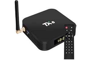 IFLIP Smart TV Box, Android 10.0 TV Box TX6 Android TV Box 4GB DDR3 32GB EMMC Dual Wifi 2.4G Quad Core 3D 4K Ultra HD H.265 USB3.0