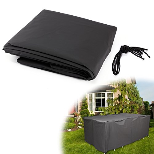 GARTENMÖBEL ABDECKUNG SCHUTZHÜLLE ABDECKPLANE Plane Abdeckung GARNITUR SITZGRUPPE Gartentisch Wetterschutz Abdeckung Haube 242 x 162 x 100cm