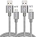 Produktbild iRoundy Micro USB Ladekabel Android, (2 Pack 3 ft, 6 ft)Premium 2.0 Sync Daten Schnell Ladekabel, Ultra Durable Nylon geflochten Draht, Universal Power Line Ladekabel für Samsung Galaxy S7, S6, Edge, S4, S3, Note 5,4,2, Google Nexus, LG, HTC, Nokia und mehr