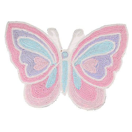 Gazechimp Schmetterling Form Pailletten Nähen Applikation Aufnäher Bügelbild Aufbügler Iron on Patches Applikation - 6