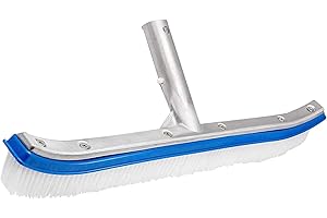 Matedepreso Pool Brush Head, 18" Swimming Pool Tile Brush Without Pole Nylon Bristles Brush Head Cleans Walls, Tiles, Floors(As show)
