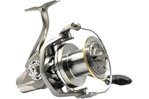 Hapihom Mulinelli da pesca spinning per pesca in acqua salata e acqua dolce, rapporto di trasmissione 4,8:1, mulinello leggero ultra leggero per acqua salata e acqua dolce, serie 8000