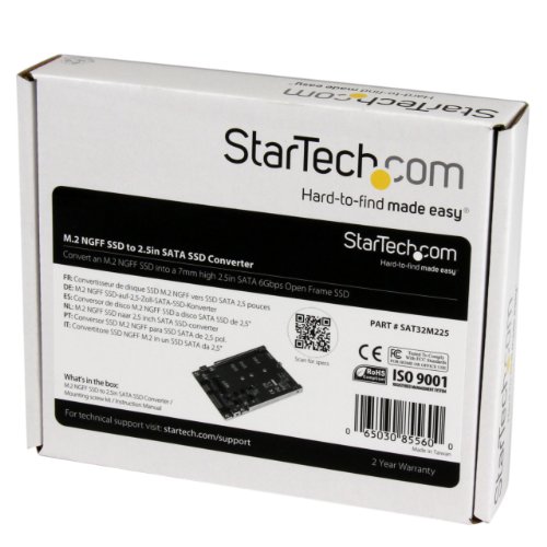 Startech com SAT32M225 - Adaptador conversor SSD M 2 NGFF a SATA de 2 5 