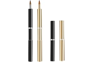 Arqumi Lip Makeup Brush, Retractable Lip Brushes, Portable Lip Liner Brush Travel and Daily Use Lightweight Lipstick Gloss Eyeshadow Applicator with Protective Lid for Women Girls