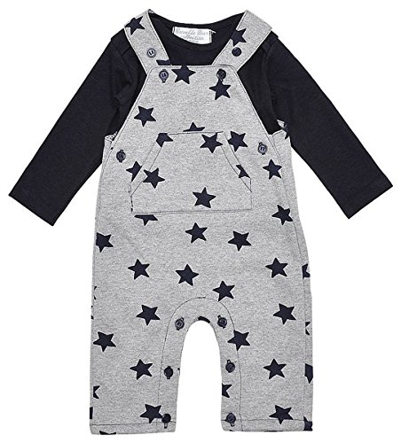 Baby Boys Star Dungarees and Long Sleeve Top (9-12 Months)