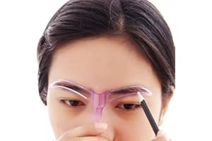WOO GIRL Pochoir à sourcils pour débutant, réutilisable DIY pour 3 minutes de maquillage (rose)