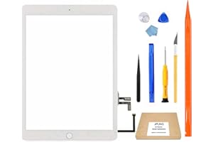 JPUNG Digitalizador para iPad 5ª generación 2017, para A1822 A1823 iPad 5 Pantalla táctil 9.7 pulg, con botón de inicio, kit de reparación completo