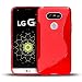 Produktbild LG G5 Hülle, Conie Mobile Ultra Slim Backcover Schutzhülle TPU Silikon Rückschale Cover in Rot