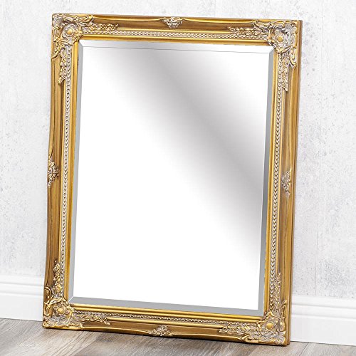 Wandspiegel Gracy 50×40 cm Spiegel antik gold barock Holzrahmen Facette - 2