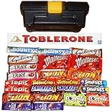 Chocolate Hamper / Gift Box. The Chocolate Tool box.25 x Bars of Cadbury / Nestle / Mars Chocolate Inc 1 x Large 150g Tkkkkkkkoblerone. Fantastic Christmas / Birthday / Fathers Day / Valentine Present
