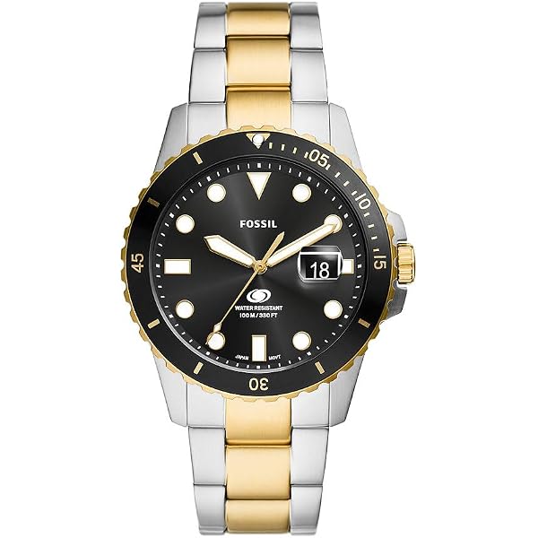 Fossil Herrenuhr Briggs – Chronograph Mit Edelstahlarmband, Wasserfest 100 M