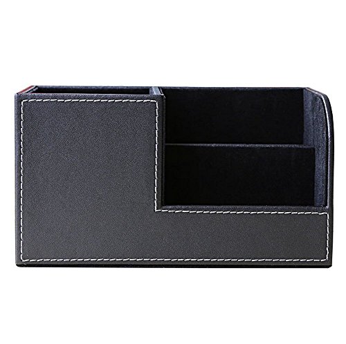 Cosanter 3 Compartimento Multifuncional Cl  sica Organizador de Despacho de Piel Sint  tica Color Negro 
