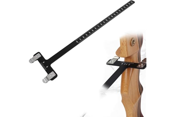 POFET 32.6cm Pro Archery T Ruler Bow Square pour Les arcs Classiques et d'arc à poulies