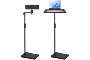 JAOGAUS Support videoprojecteur, pied videoprojecteur, support de projecteur sur trepied, rotation à 360°, base métallique robuste, supporte jusqu'à 5 kg, pour projecteur/ordinateur portable/porte-partitions