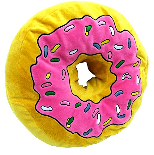 Brigamo 16840 – XXL Plüsch Donut Kissen, Kuschelkissen extra dick und extra flauschig - 2
