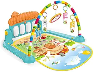 ZILLYBEE Musical Keyboard Piano for Kids, Baby Play Mat Gym & Fitness Rack for Babys Under 6 Month to 2 Years (Multicolor)