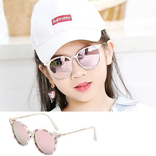 Sunyan new children's sunglasses, light glasses, ultraviolet light protection and UV light glasses for Tong Baobao young children,Glazed frame powder