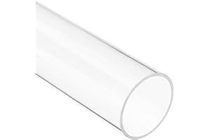 TOP-VIGOR Tubo acrilico trasparente 41 mm, tubo rigido rotondo trasparente 45 mm OD 305 mm per lampade e lanterne, sistema di raffreddamento ad acqua