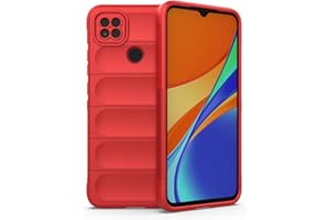 RankOne Airbag Funda de Silicona Líquida para Redmi 9C / Redmi 9C NFC/Redmi 10A (6.53" Inches) - Rojo