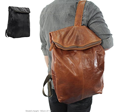 Gusti Leder studio  Neal  Laptoprucksack Rucksack Lederrucksack Laptop-Rucksack 15  Apple MacBook 15 Zoll Klassiker Allrounder B  ffelleder Echt Leder
