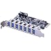 Produktbild M.Way 7 port Erweiterungskarte USB 3.0 expresskarte mit 15 Pin auf 4 Pin SATA Stromversorgungsstecker, USB Hub intern 7.0 für Windows-PC Laptop
