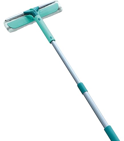Kit Nettoyage Panneaux Solaires : Brosse Télescopique 10m, Tête 55cm, Alimentation Eau Intégrée - Pour Toits, Fenêtres, Serres