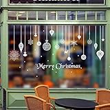 HENGSONG Weihnachten Deko Wandaufkleber Schlafzimmer Wohnzimmer Fensterbilder Sticker Wandtattoo Wanddeko