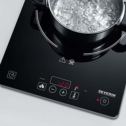 Severin KP 1071 Kochfeld Elektro / Induktion / 28,1 cm / schnelles Erhitzen durch gleichmäßige Wärmeverteilung / schwarz - 2