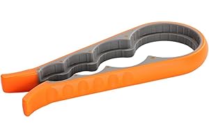 OTSTAR Jar Opener and Bottle Opener for Weak Hands Arthritis Elderly and Children,Non-Slip Jar Opener Grip Get Lids Off with Ease (Orange)