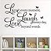 Produktbild Moderne Alphabet Satz Wandaufkleber Live Laugh Love Abnehmbare Art Vinyl Wandbild Selbstklebende Hause Raumdekoration Wandaufkleber 50X70 Cm